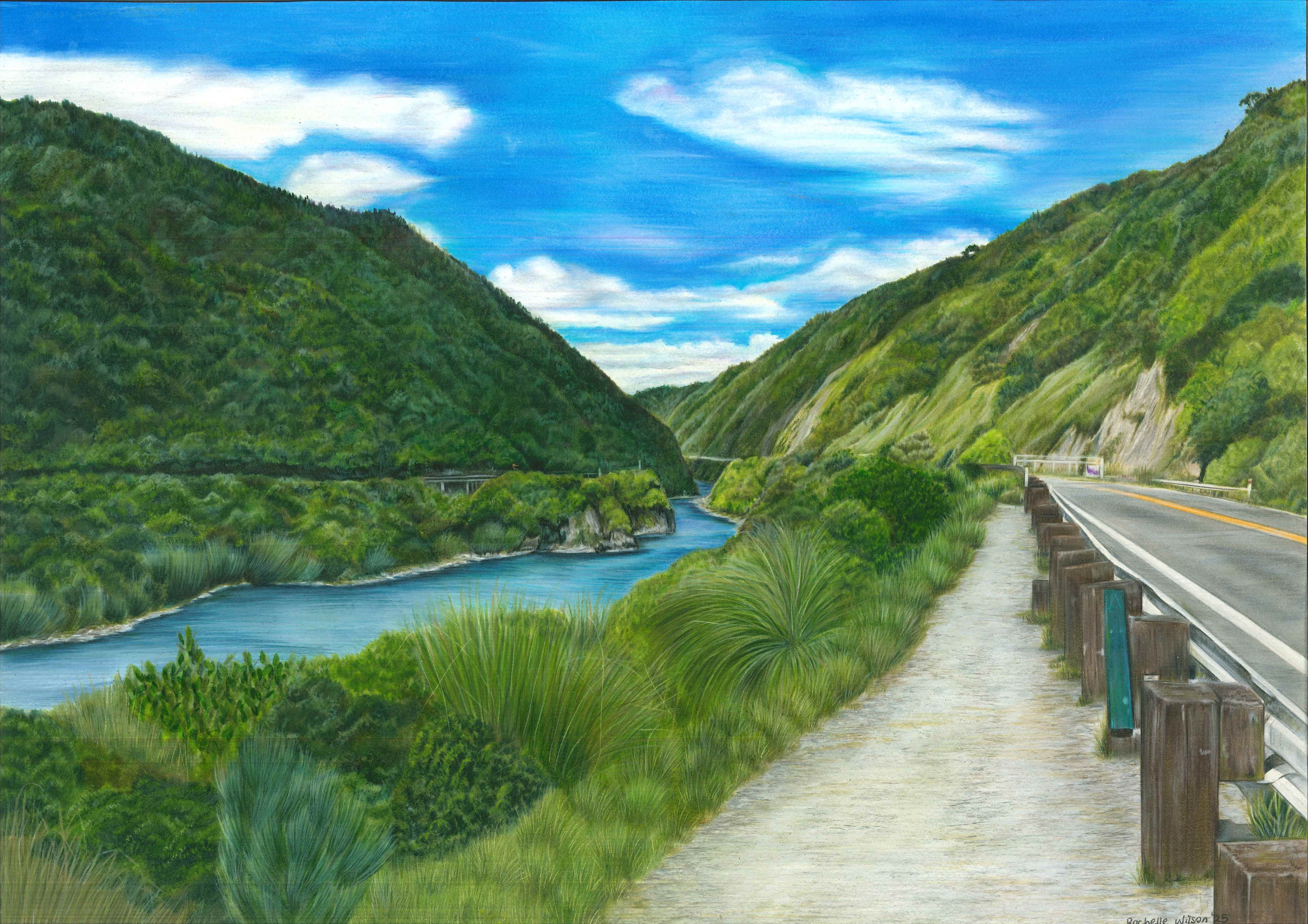 Manawatu Gorge- End of the road- Limited Edition Print A4