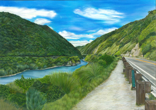 Manawatu Gorge- End of the road -Limited Edition Print A2