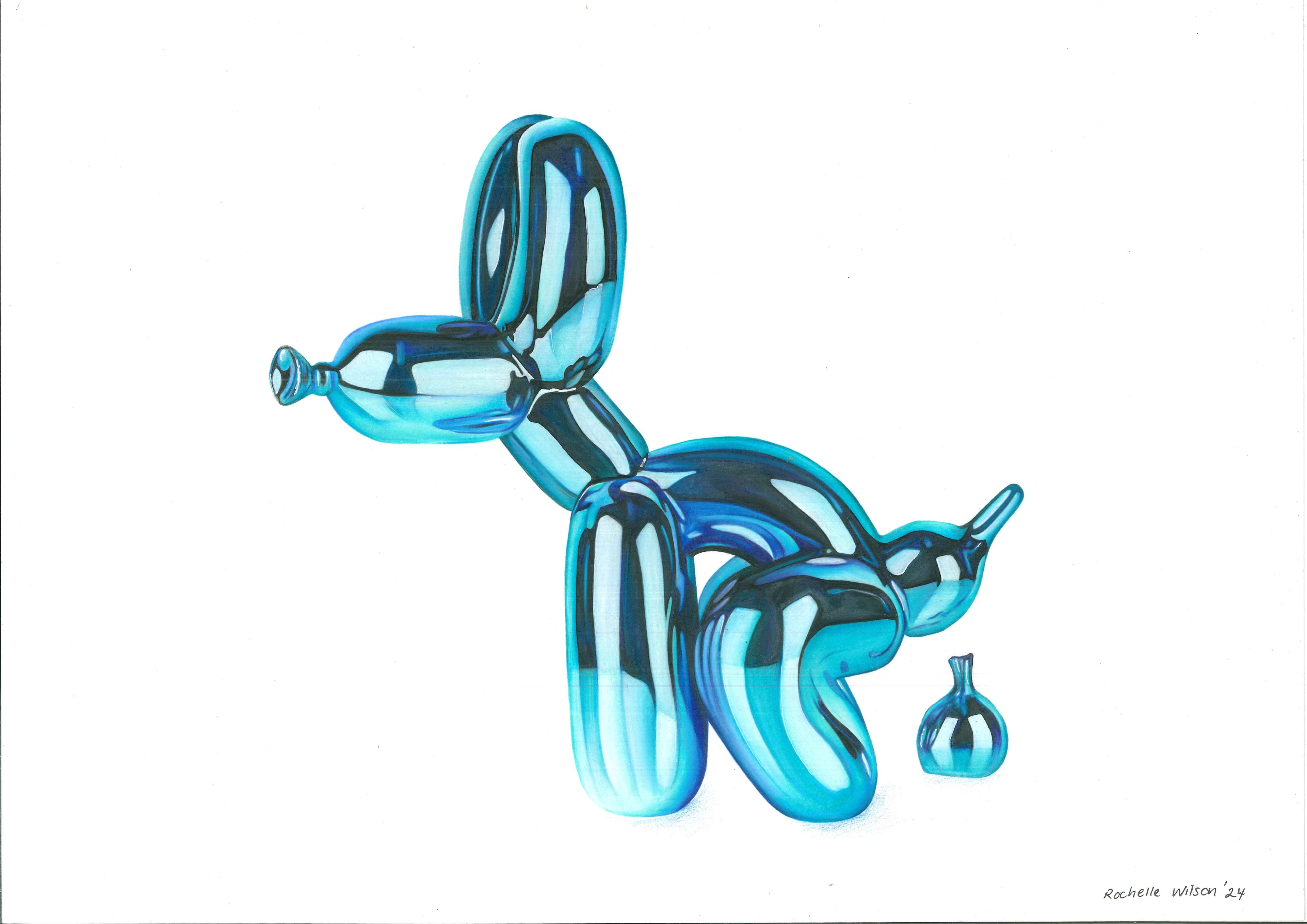 Reflections- Balloon Dog!-A3 Print