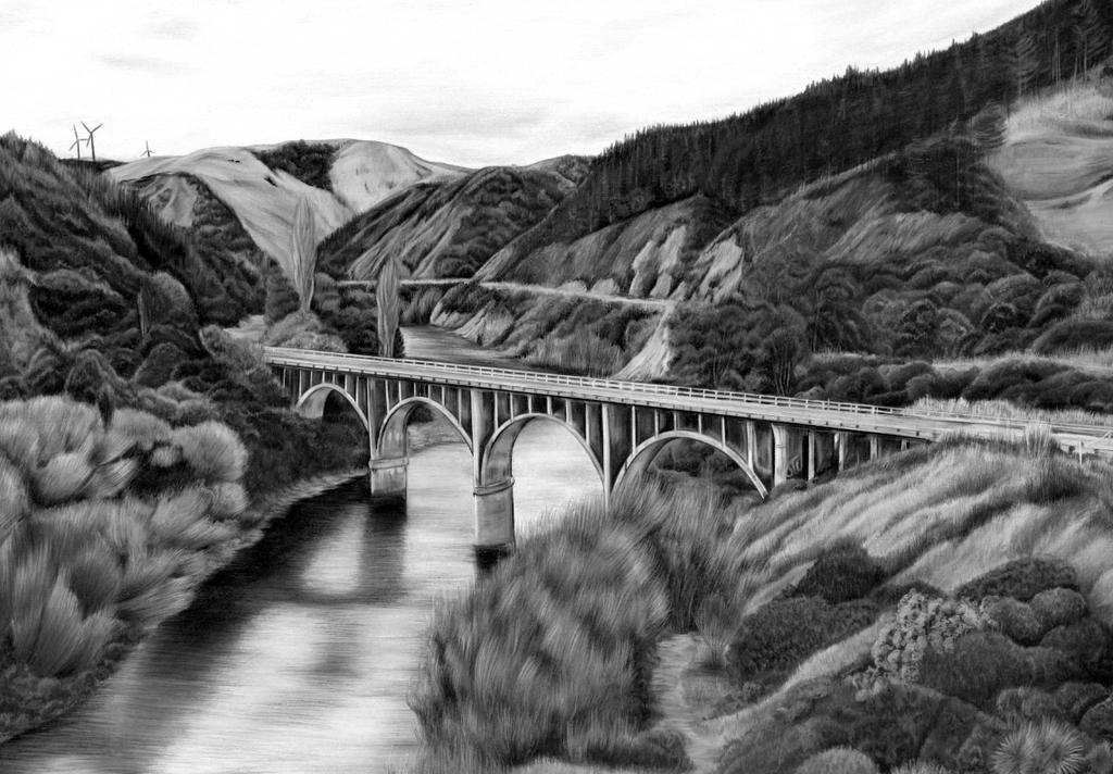 Manawatu Gorge- Bridge Limited Edition Print