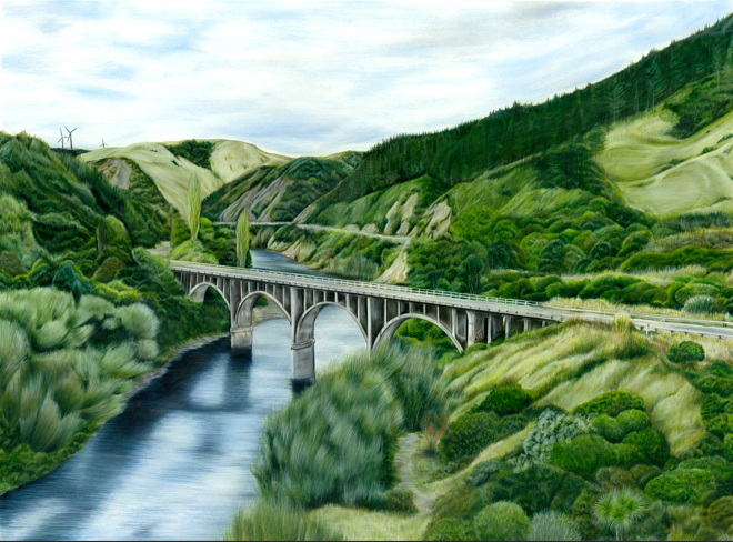 Manawatu Gorge- Bridge Limited Edition Print